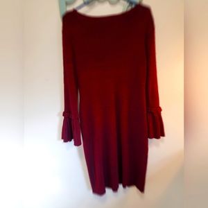 Nina Leonard XL Burgundy Sweater Dress 👗